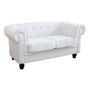 Divano vintage in ecopelle 2 posti in Ecopelle cm 152x74x82 - CHESTERFIELD