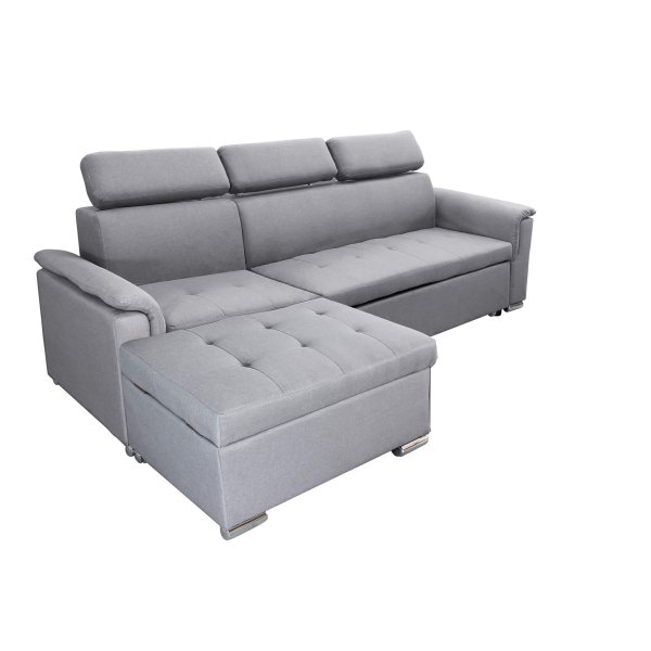 Divano Letto con penisola in Tessuto cm 234x148x84 - ALF