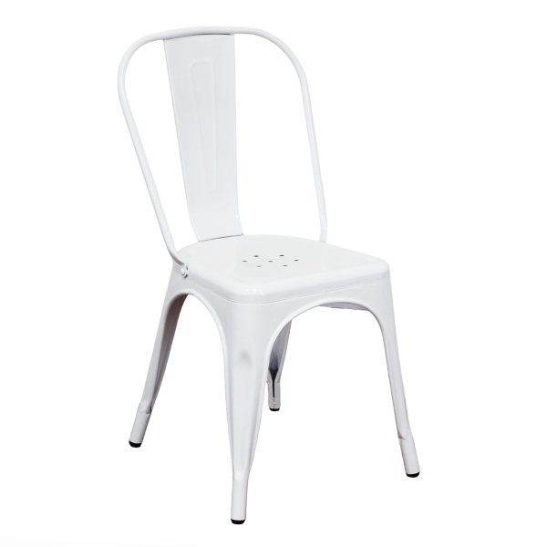 Sedia impilabile in acciaio da interno - ORPHEUS - Bianco