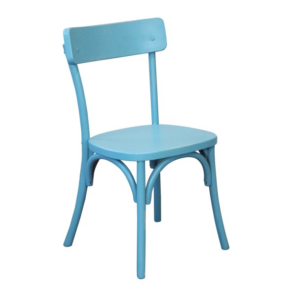 Sedia impilabile in legno da interno - PENELOPE - Azzurro