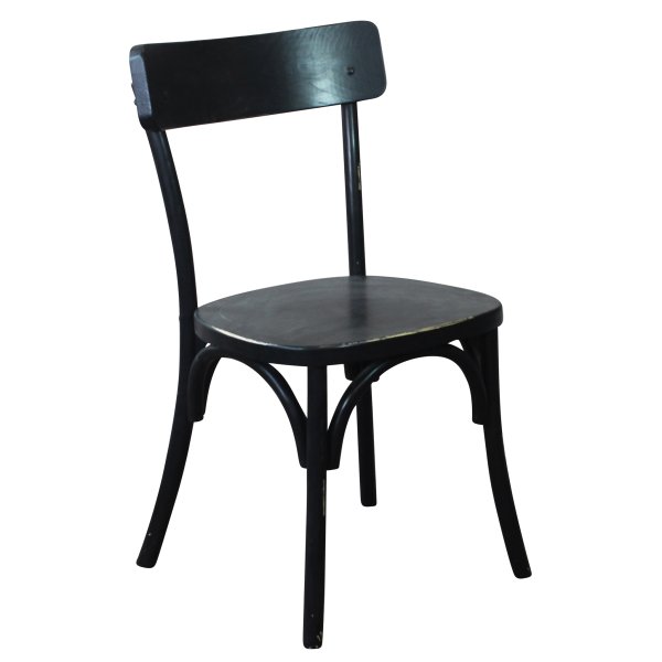 Sedia impilabile in legno da interno - PENELOPE - Nero