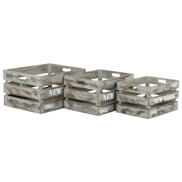 Alternative view of Set di 3 cassette in Legno cm 40x31x22 - BRONTE