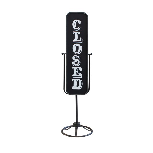 Alternative view of Cartello open close in Acciaio cm 30x30x120 5 - OPEN
