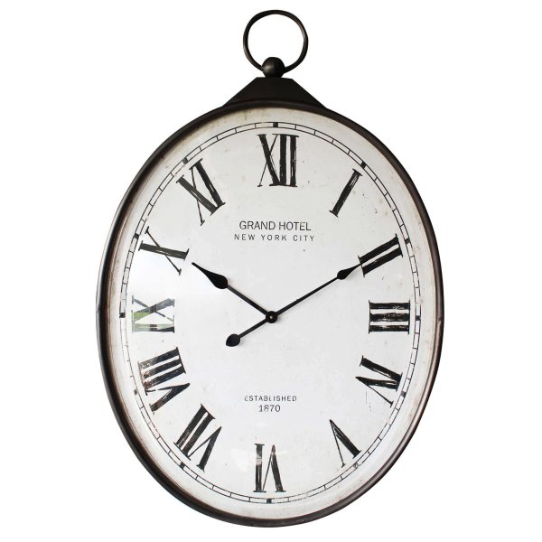 Orologio da parete XL in Acciaio Vetro cm 66x17 5x102 - CHET