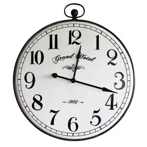 Orologio da parete XL in Acciaio Vetro cm 92x8 7x105 5 - CARL