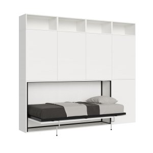 Letto singolo a scomparsa orizzontale con mobile - KANDO