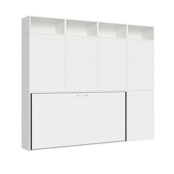 Alternative view of Letto singolo a scomparsa orizzontale con mobile - KANDO