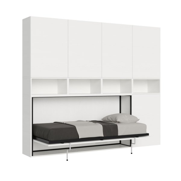 Letto singolo a scomparsa orizzontale con mobile - KANDO