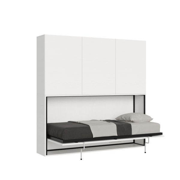 Letto singolo a scomparsa orizzontale con mobile - KANDO