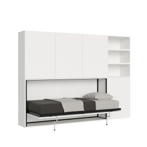 Letto singolo a scomparsa orizzontale con mobile - KANDO