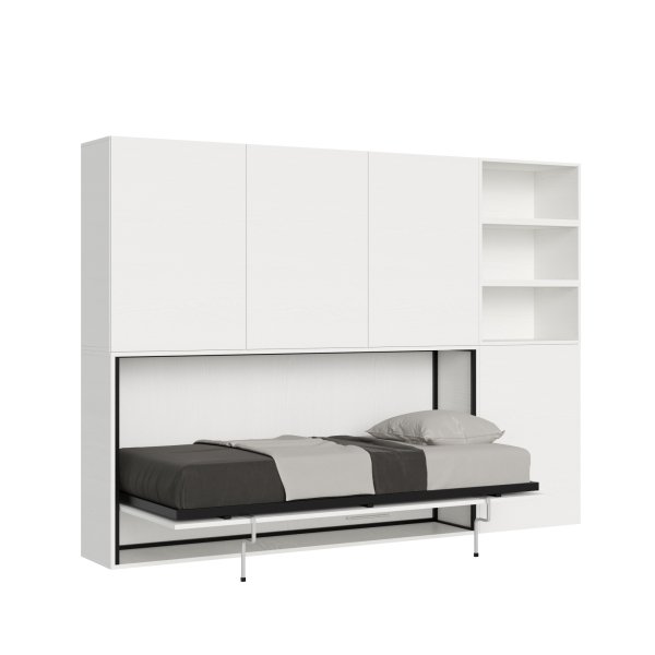 Letto singolo a scomparsa orizzontale con mobile - KANDO