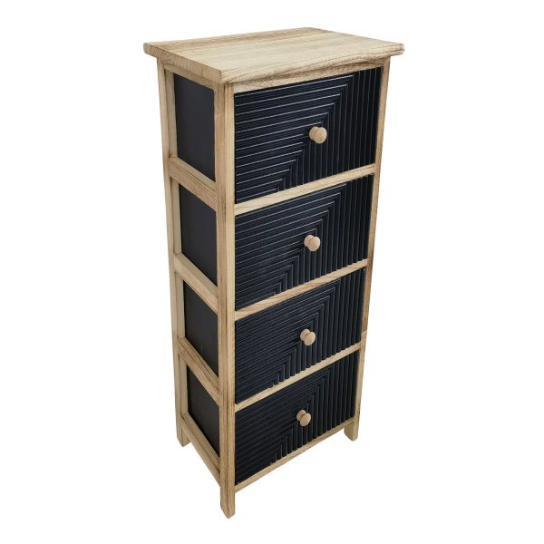Cassettiera mobiletto per bagno camera - GALEON - Nero