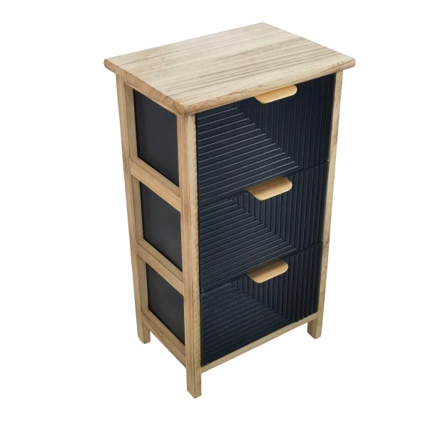 Cassettiera mobiletto per bagno camera - HALIA - Nero