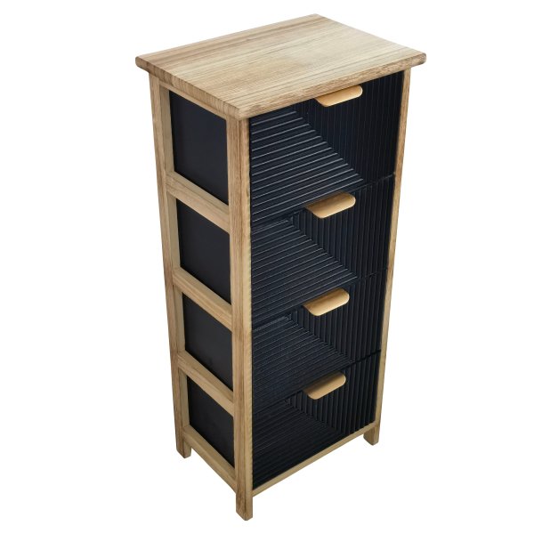 Cassettiera mobiletto per bagno camera - HALIA - Nero