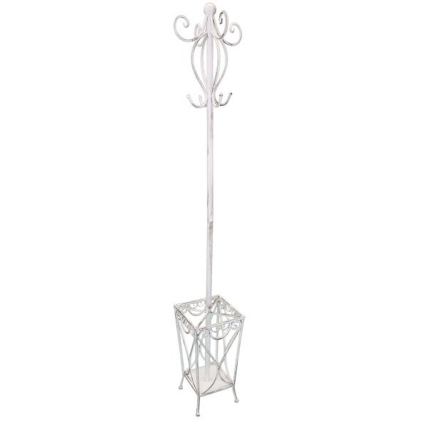 Appendiabiti da terra con portaombrelli in Acciaio cm 25x25x183 - CLIFFORD