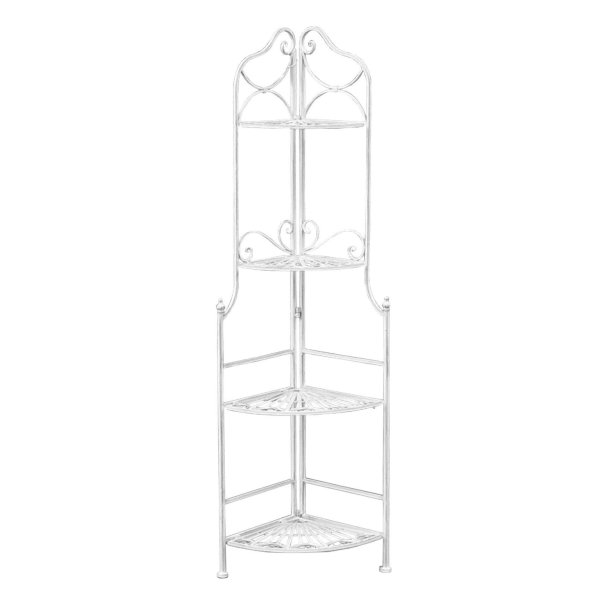 Scaffale 4 piani stile provenzale verniciato in Acciaio cm 49x35x154 - REGGY