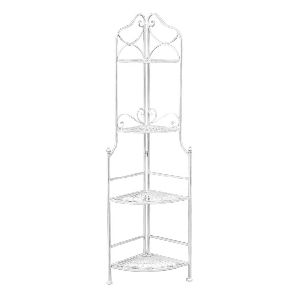 Alternative view of Scaffale 4 piani stile provenzale verniciato in Acciaio cm 49x35x154 - REGGY