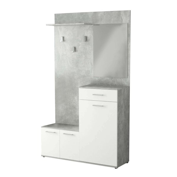 Mobile Ingresso con attaccapanni in Truciolare cm 115x35x197 - NATHANIEL