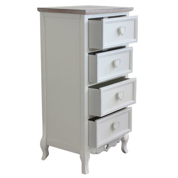 Alternative view of Cassettiera 4 cassetti in Legno cm 44x34x90 - CHAUNCEY