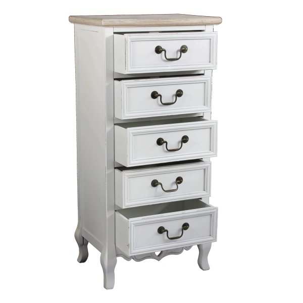 Alternative view of Cassettiera 5 cassetti in Legno cm 44x29x91 - RICKY