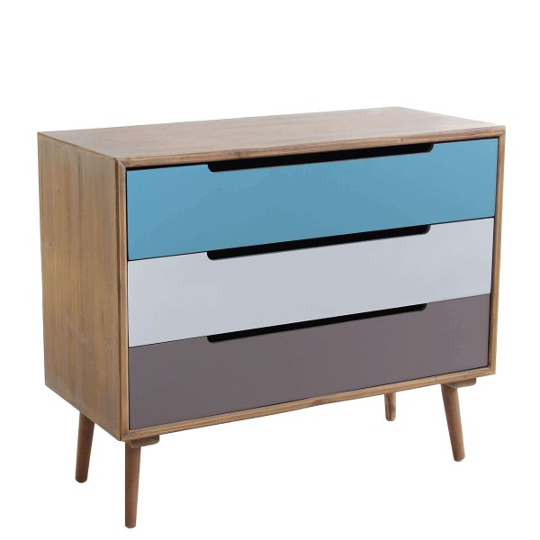 Mobile 3 cassetti in Legno cm 80x35 5x48 5 - LINDON