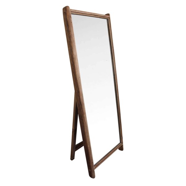 Specchio con cornice in Pino riciclato cm 62x8x165 - PINE