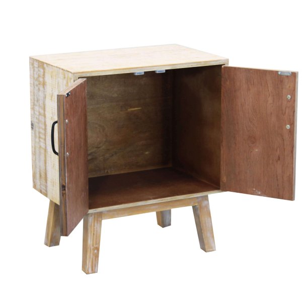 Alternative view of Comodino con 2 ante in Truciolare cm 56x36x66 - FREDDY