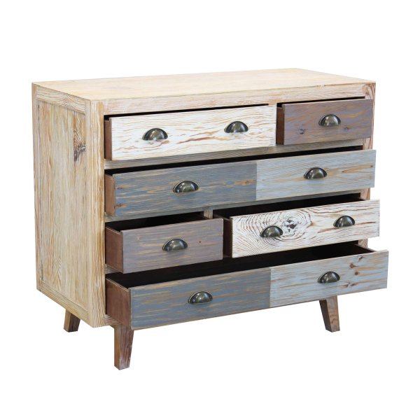 Alternative view of Cassettiera colorata in Legno cm 99x45x82 - FREDDY