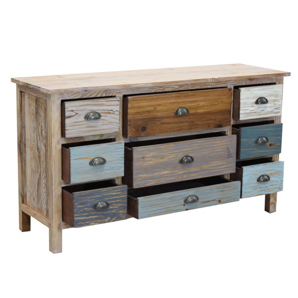Alternative view of Cassettiera colorata Industrial in Legno cm 130x40x72 - FREDDY