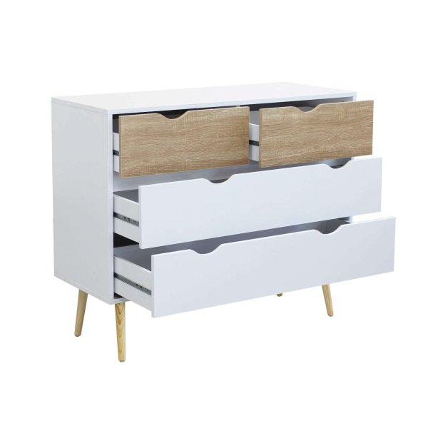 Alternative view of Cassettiera Moderna 3 cassetti cm 99x39x82 - PALMER