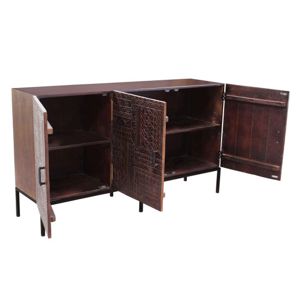 Alternative view of Madia con decoro 3 ante in Legno Metallo cm 150x40x85 - SELWYN