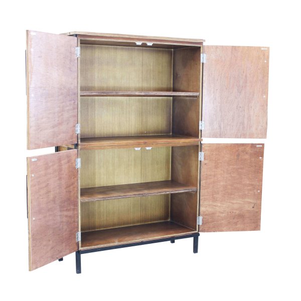 Alternative view of Credenza Moderna con quattro ante in Legno Metallo cm 100x40x160 - DARWIN