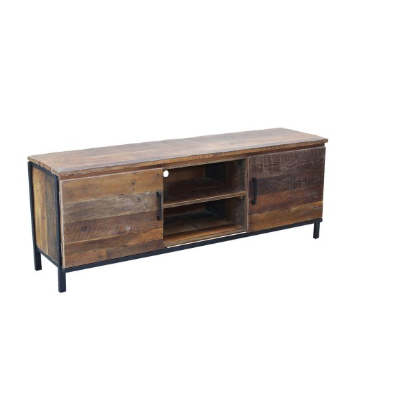Porta tv Moderno in Legno Metallo cm 150x40x55 - DARWIN
