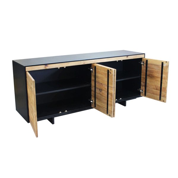 Alternative view of Madia 4 ante in Pino riciclato cm 180x48x76 - PINE