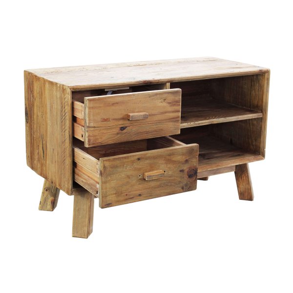 Alternative view of Comodino in Pino riciclato cm 90x40x55 - PINE