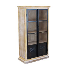 Vetrina in Legno Metallo cm 72x35 5x130 5 - LOCKIE