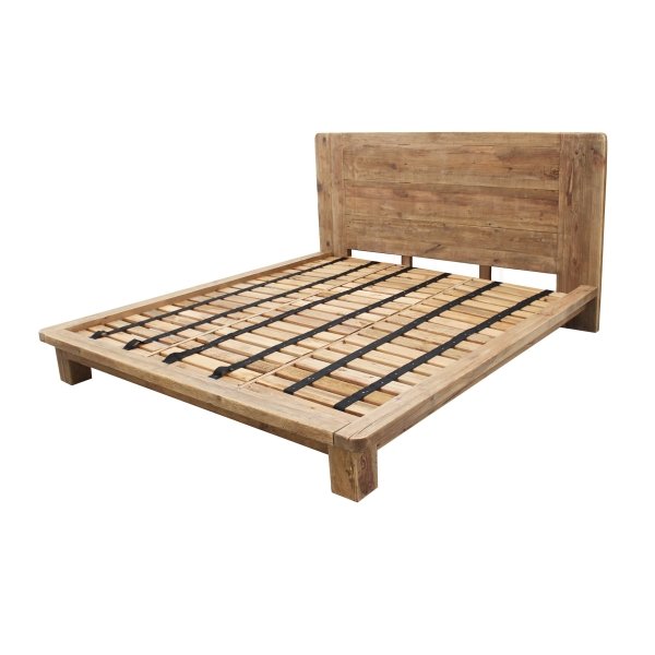 Letto Matrimoniale in Pino riciclato cm 217x201x110 - PINE