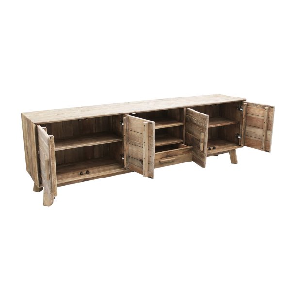 Alternative view of Porta tv Industrial in Pino riciclato cm 210x40x67 - PINE