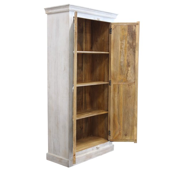 Alternative view of Armadio bianco in Legno cm 90x40x180 - MILLARD