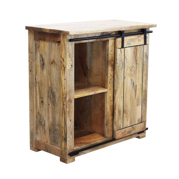 Alternative view of Mobiletto per soggiorno Industrial in Legno cm 90x45x90 - RICK
