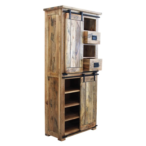 Alternative view of Credenza per soggiorno Industrial in Legno cm 80x40x180 - RICK