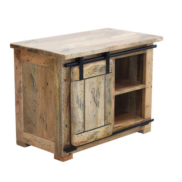 Alternative view of Porta tv per soggiorno Industrial in Legno cm 80x45x60 - RICK