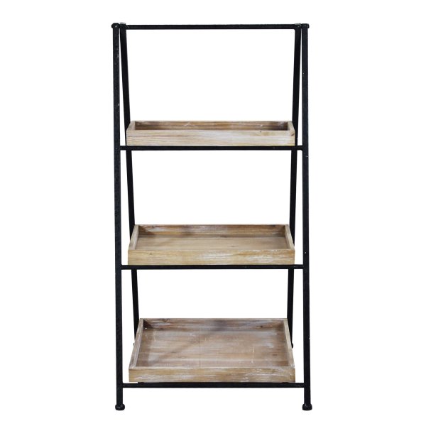 Alternative view of Libreria Industrial in Metallo Legno cm 52x41x100 - BRIGHAM