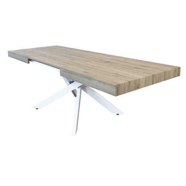 Tavolo da pranzo allungabile 160/240x90 - POTHOS - Marrone