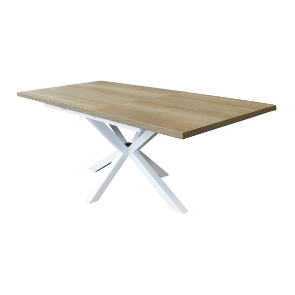 Tavolo da pranzo allungabile 160/200x90 - THISBE - Naturale con Venature