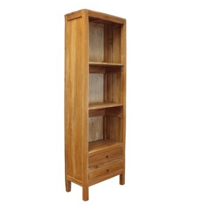 Libreria in legno 3 ripiani 2 cassetti - CHLORIDA