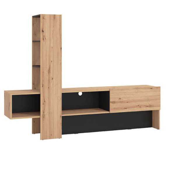 porta tv moderno con un'anta cm 185 5 x 36 5 x 138 5 h - ZENWOOD