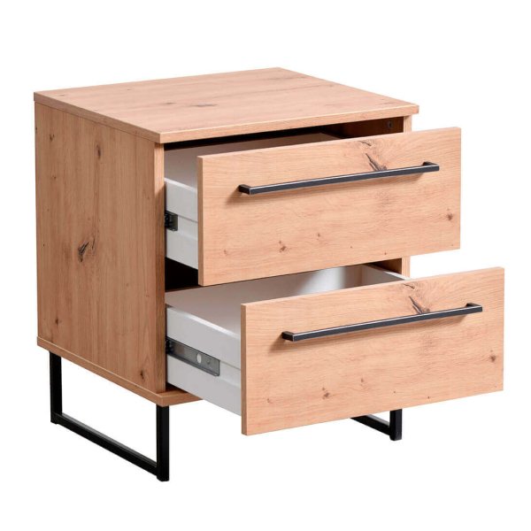 Alternative view of comodino moderno 2 cassetti cm 45 5 x 35 x 54 h - ZENWOOD