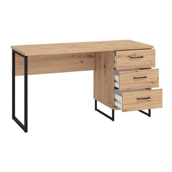Alternative view of scrivania moderna con 3 cassetti cm 137 5 x 56 x 75 h - ZENWOOD