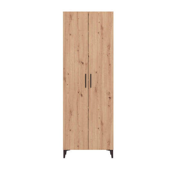 Alternative view of armadio due ante moderno minimal in legno cm 67 4 x 34 8 x 195 h - JOSE